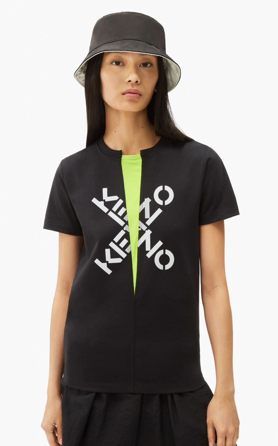 Kenzo Big X Sport T-shirts Dame - Sort DK-527063